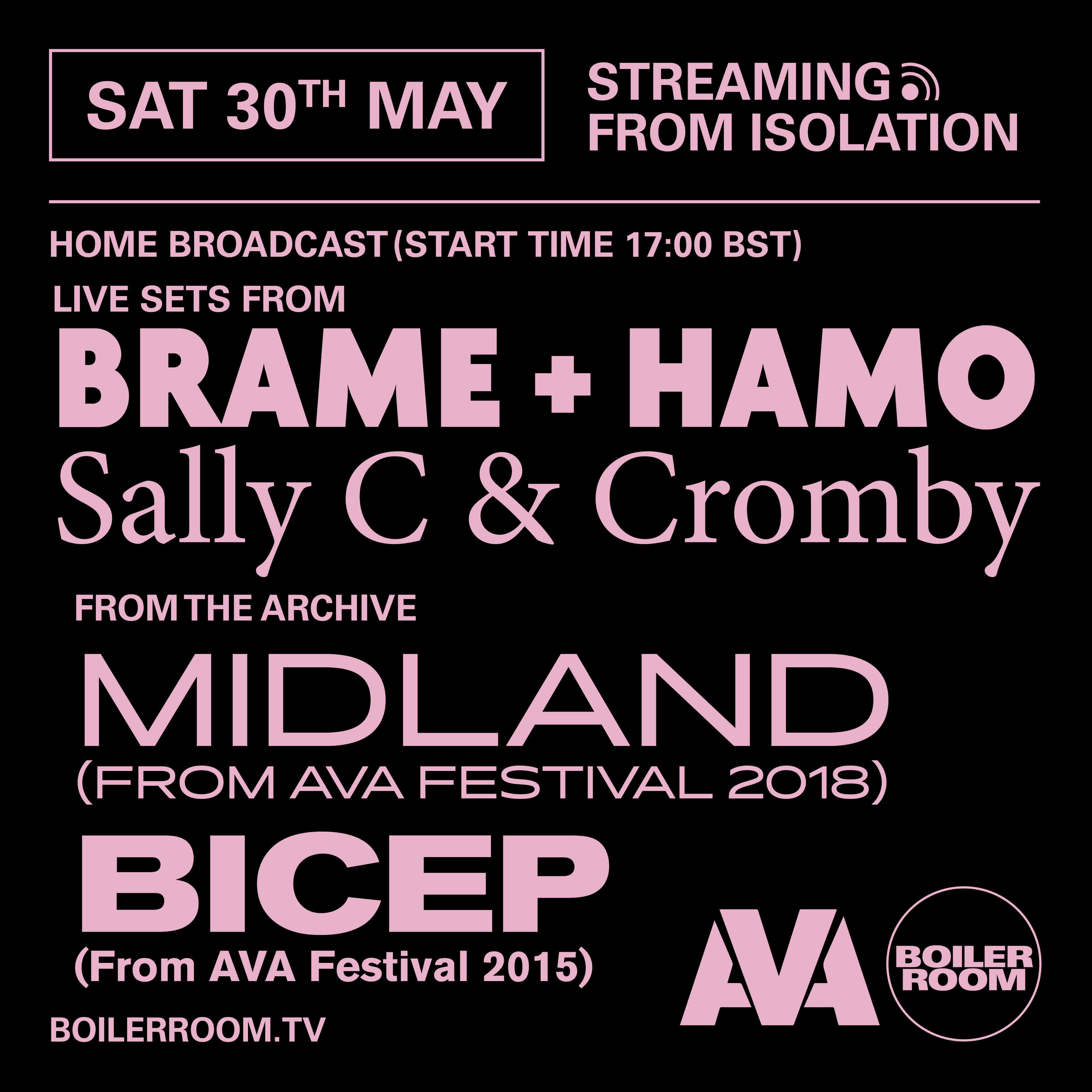 Flyer for event Streaming From Isolation with AVA Festival.