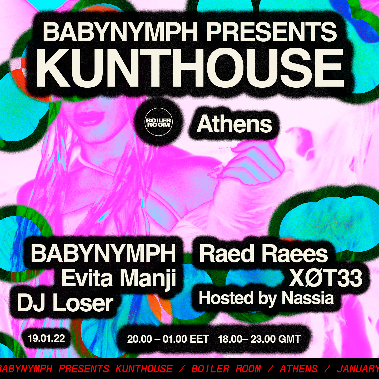 Flyer for event Athens: Babynymph Pres. Kunthouse.