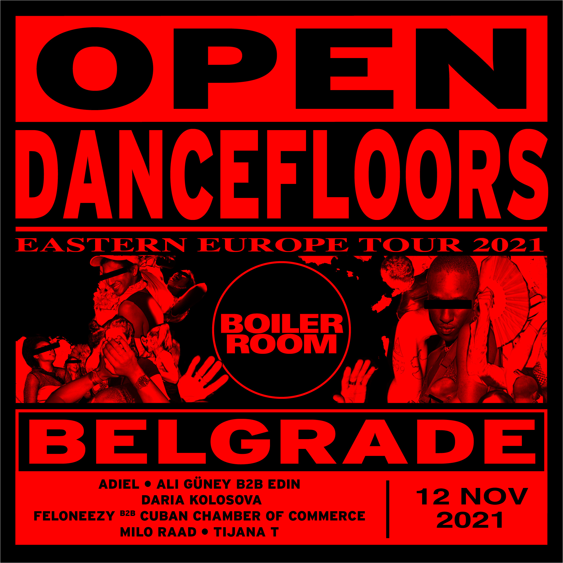 Flyer for event Open Dancefloors: Eastern Europe | Belgrade.