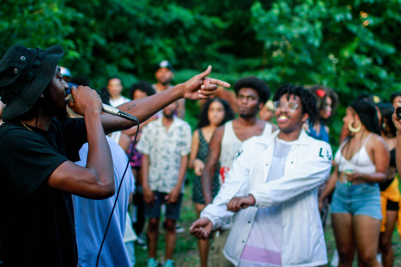 Photo of set Awful Records.