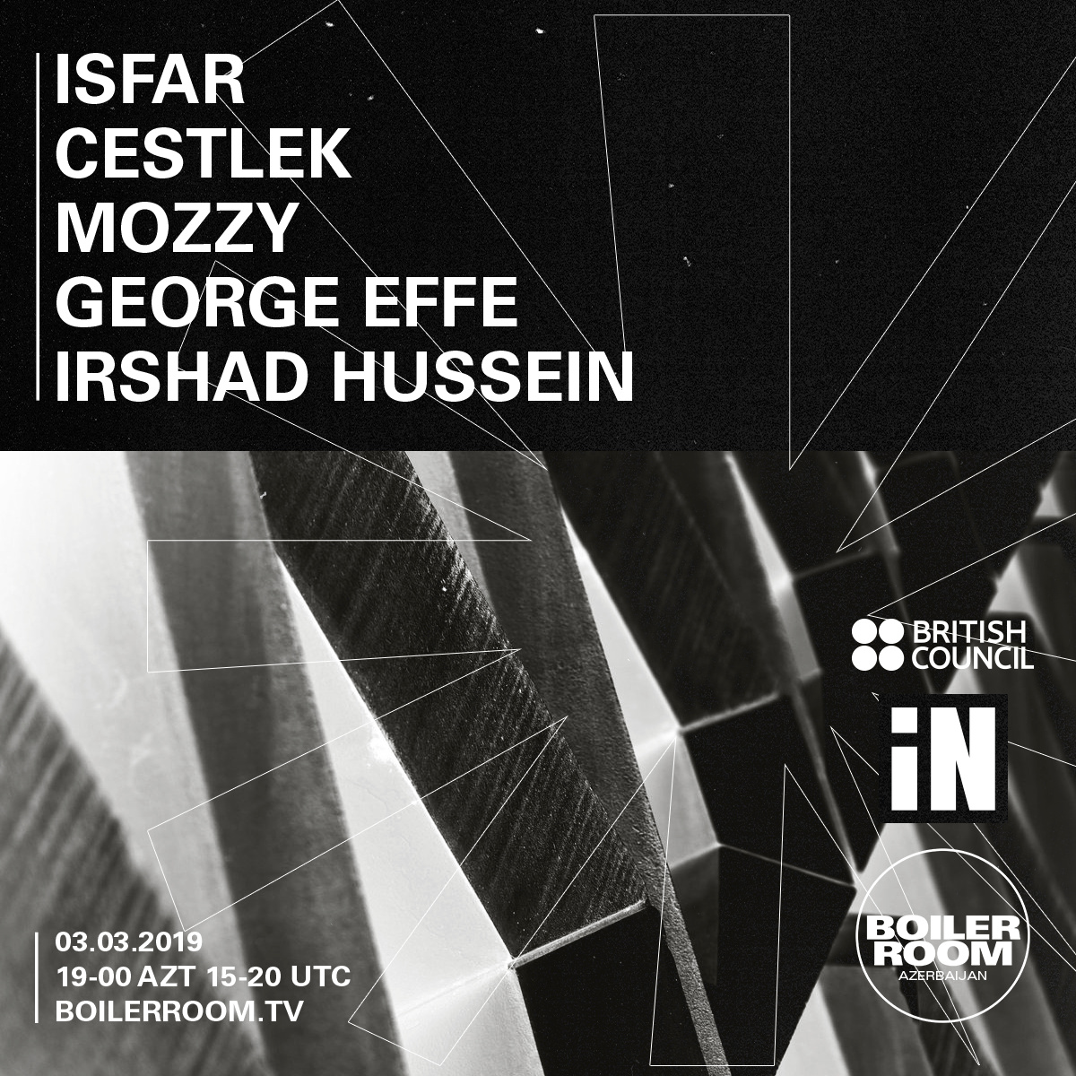 Flyer for event Boiler Room Baku.