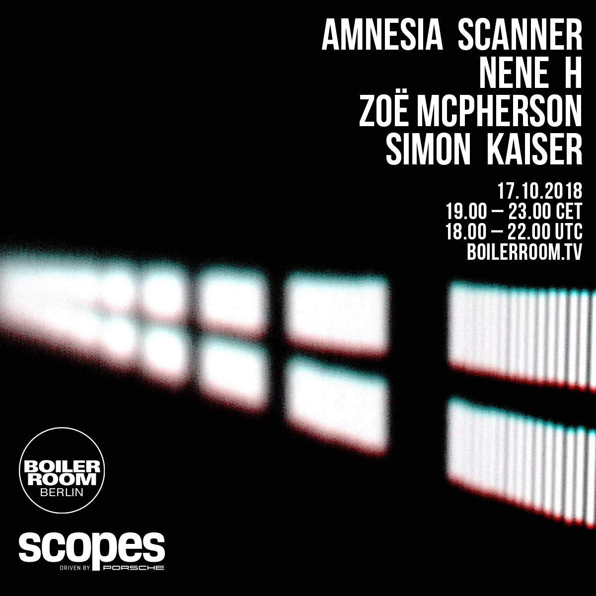 Flyer for event Scopes x Boiler Room.