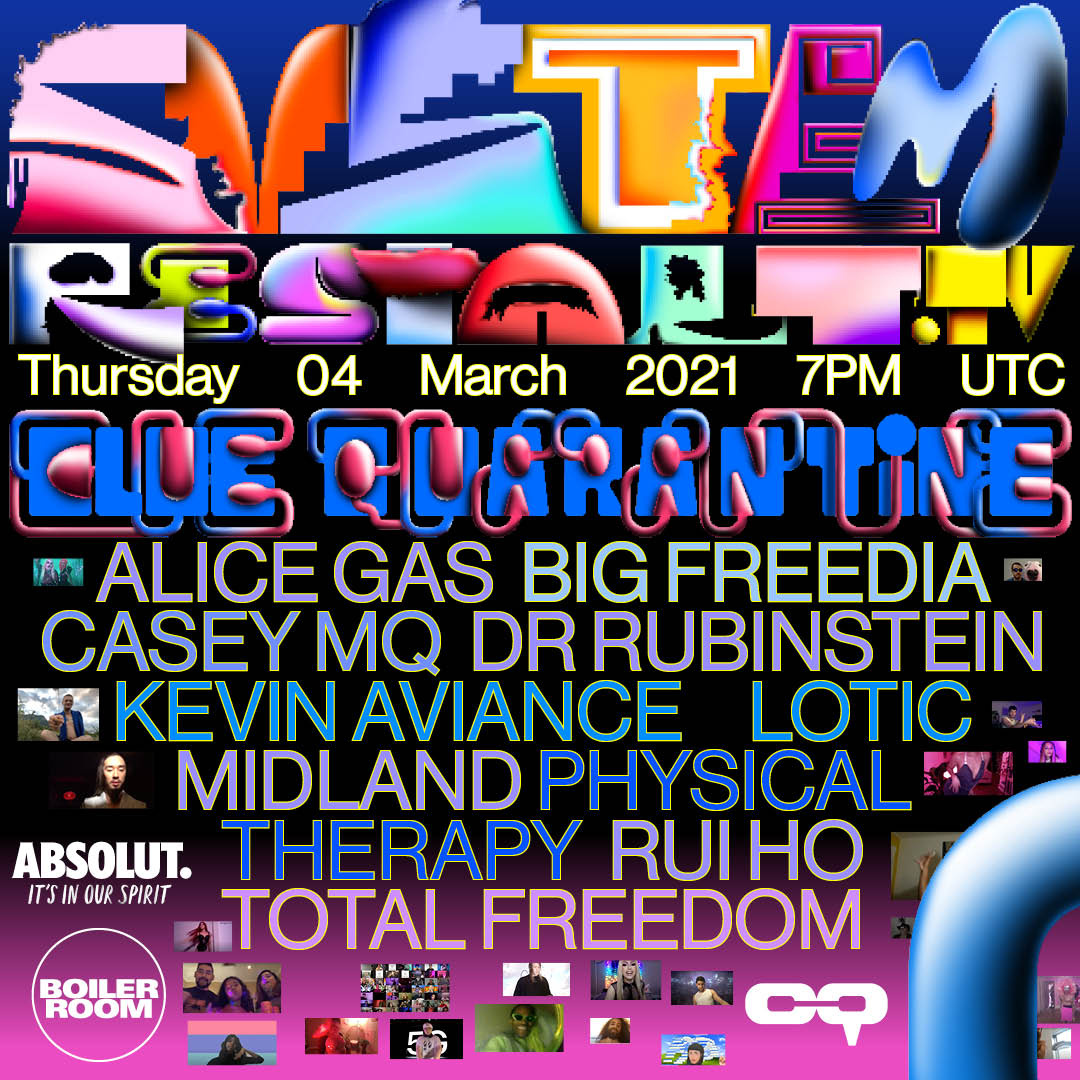 Flyer for event Club Quarantine.