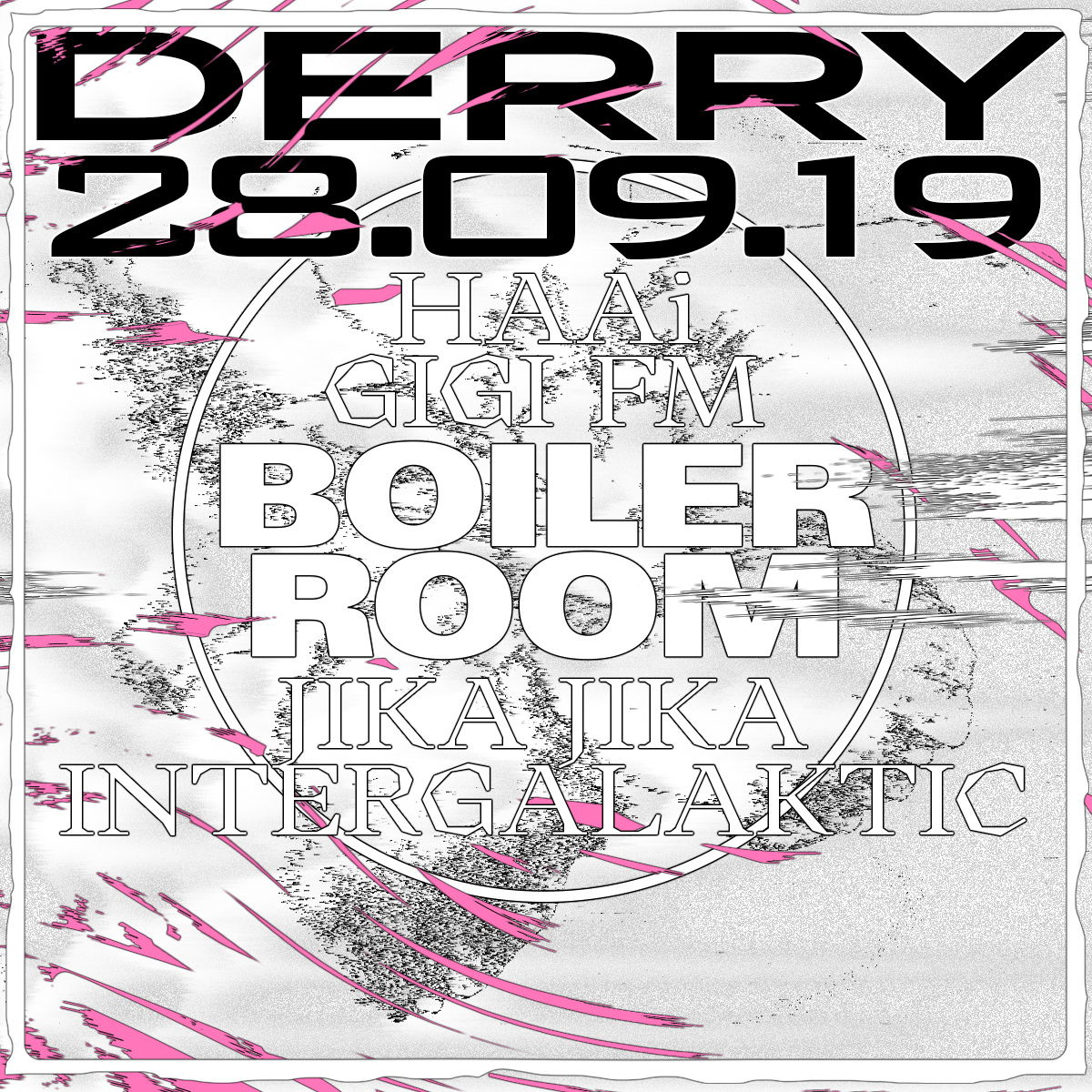 Flyer for event Gigi FM Derry.