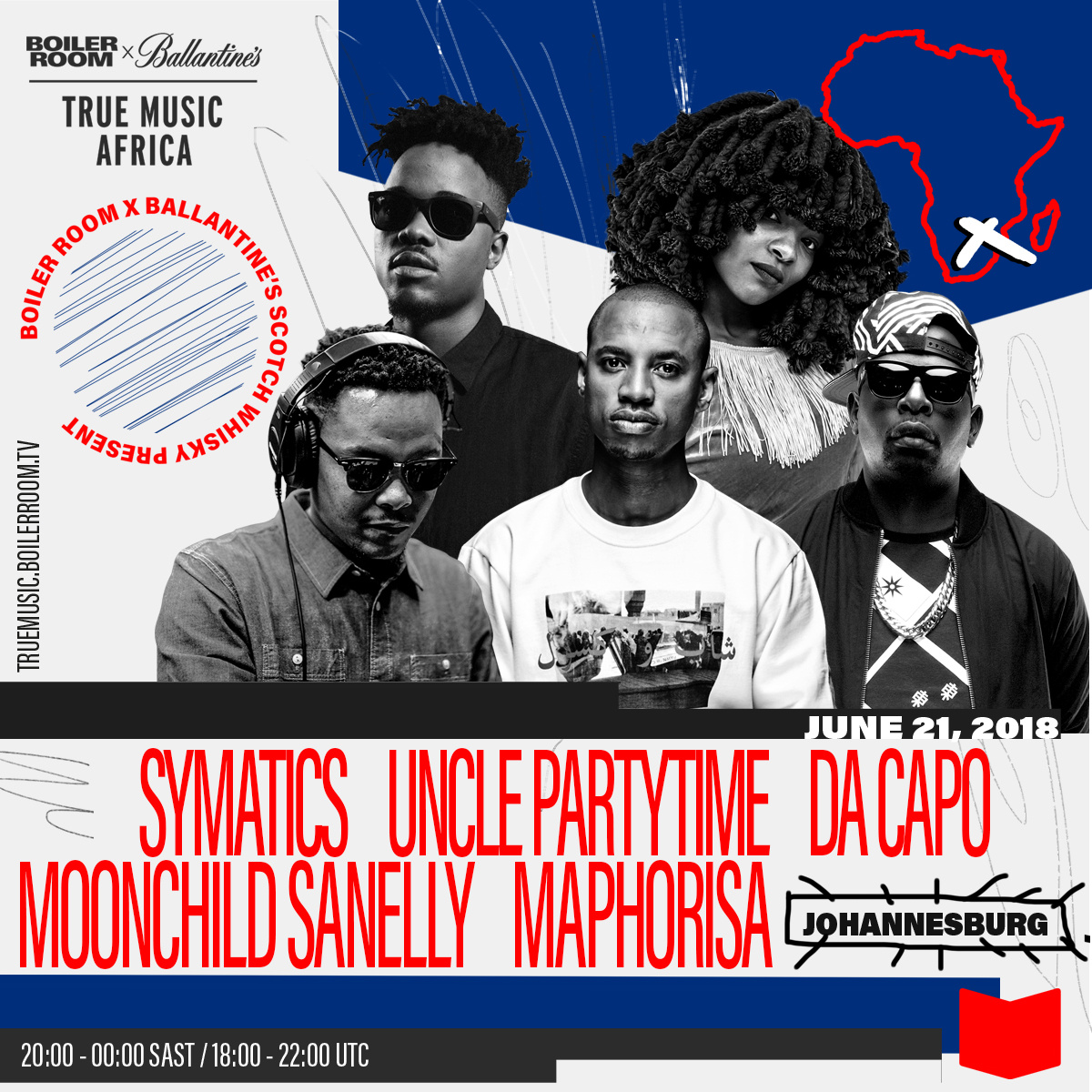 Flyer for event True Music: Johannesburg.