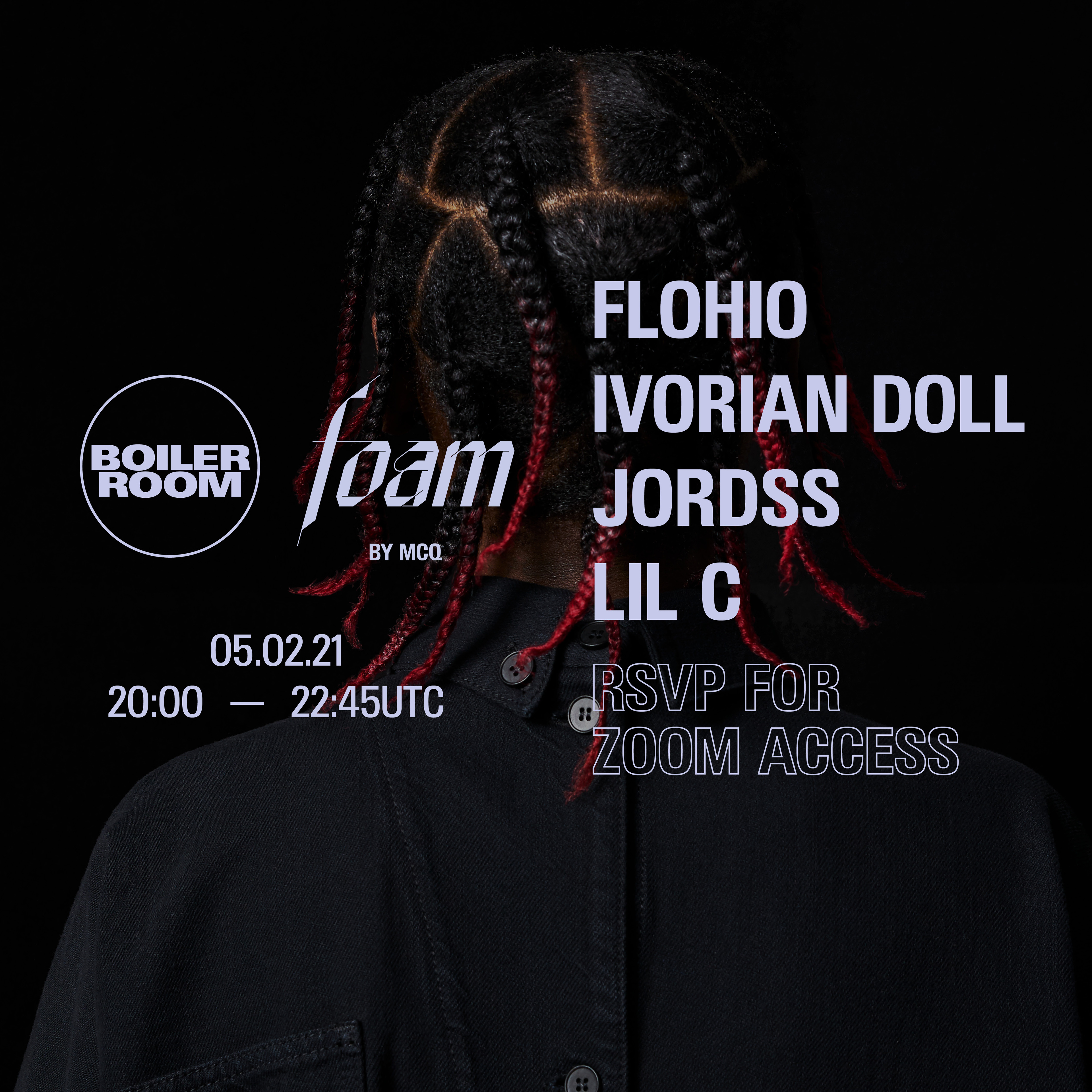 Flyer for event Boiler Room x McQ Presents Flohio + Friends.