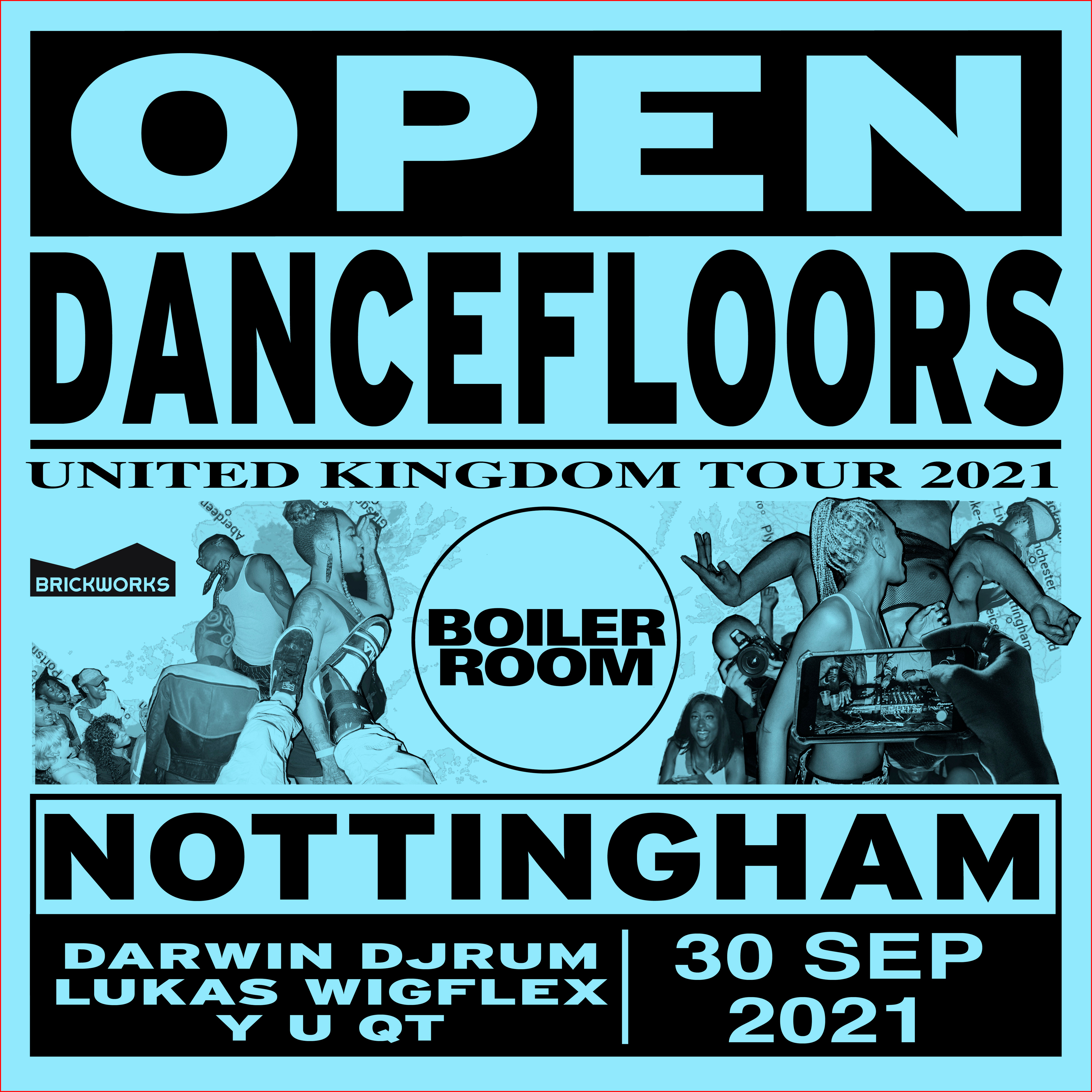 Flyer for event Open Dancefloors | Nottingham.