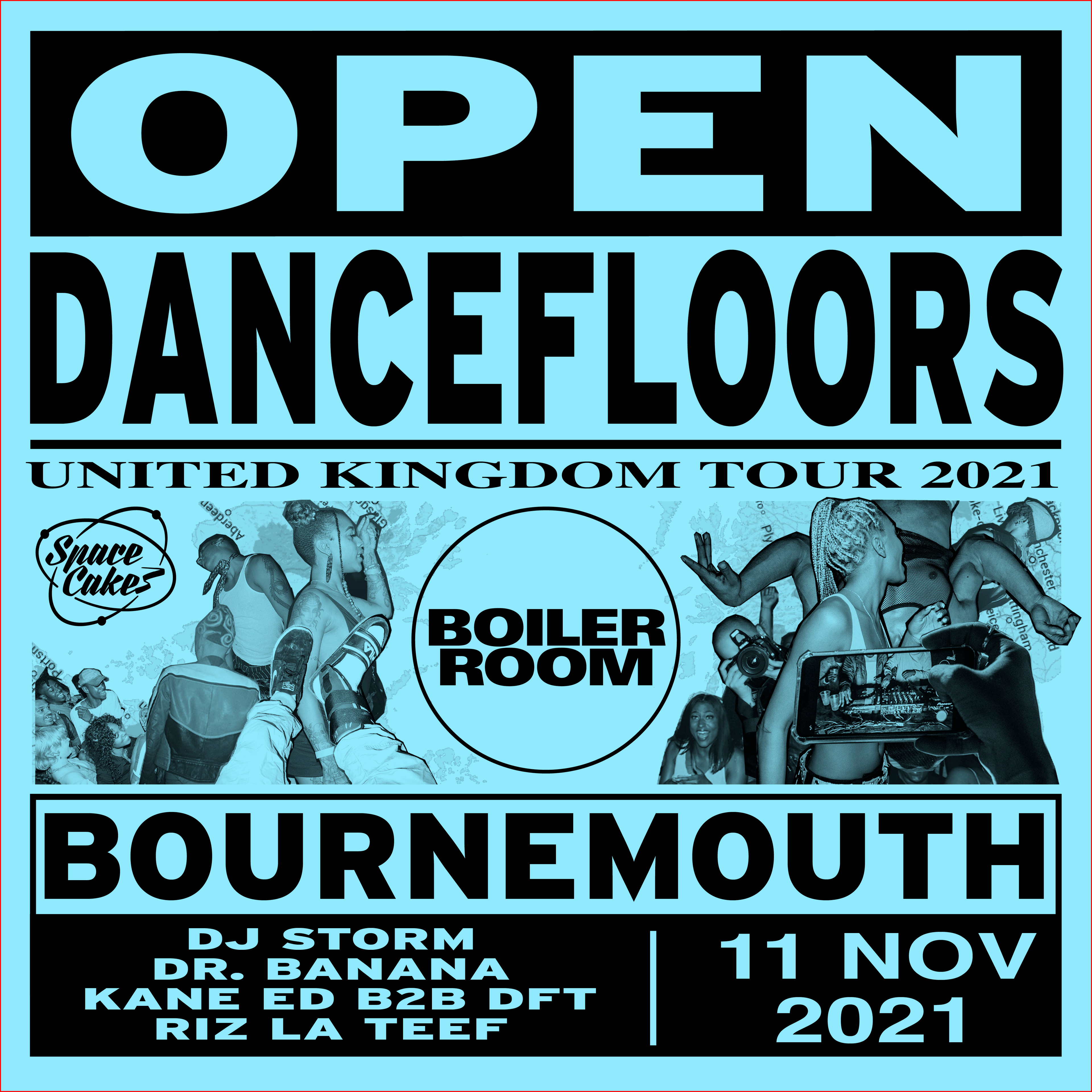 Flyer for event Open Dancefloors | Bournemouth.