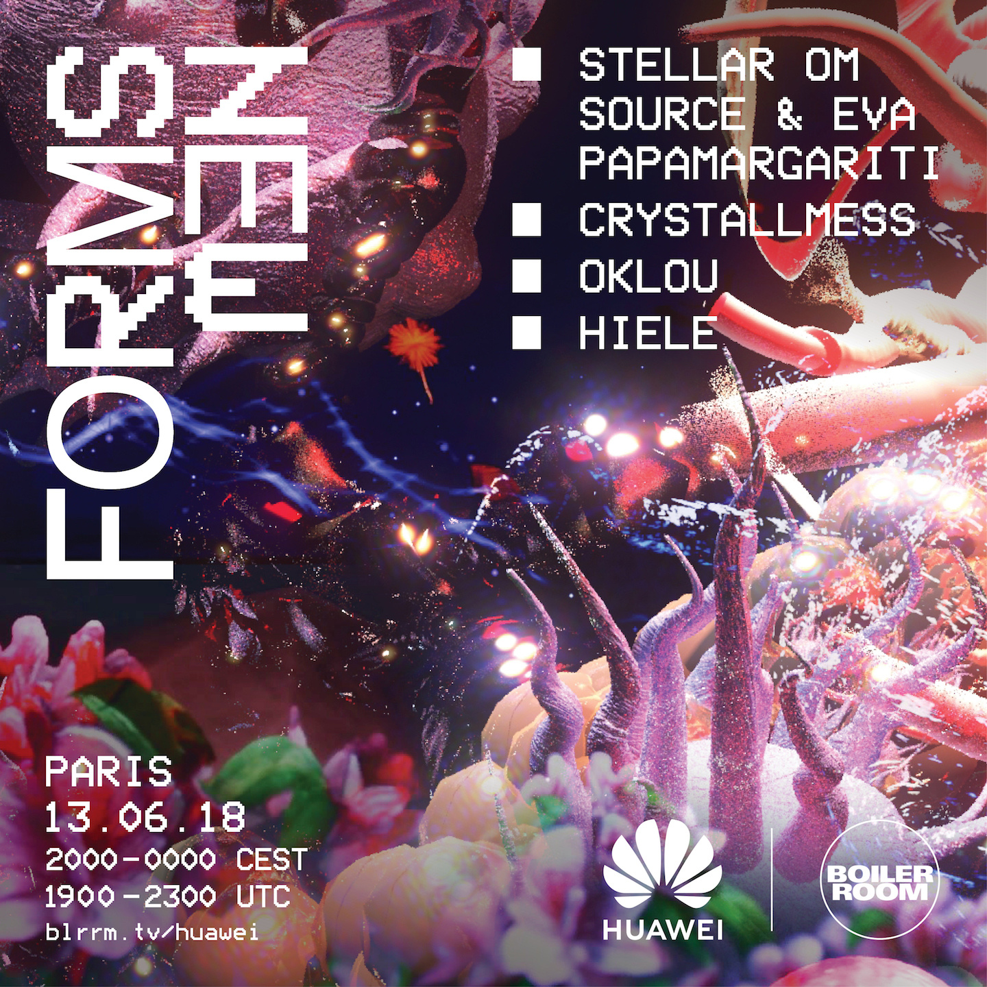 Flyer for event New Forms: Paris.