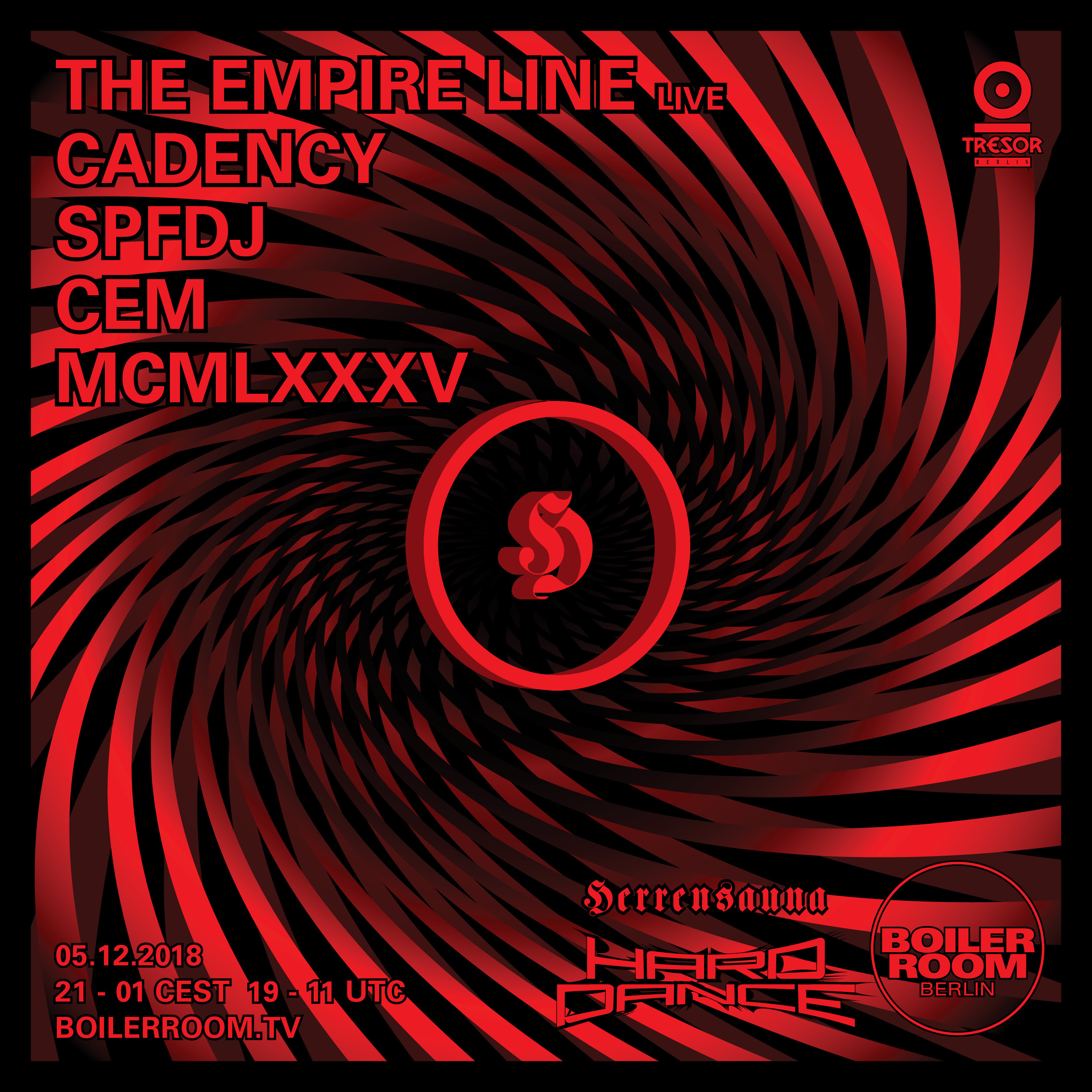 Flyer for event Hard Dance: Herrensauna.