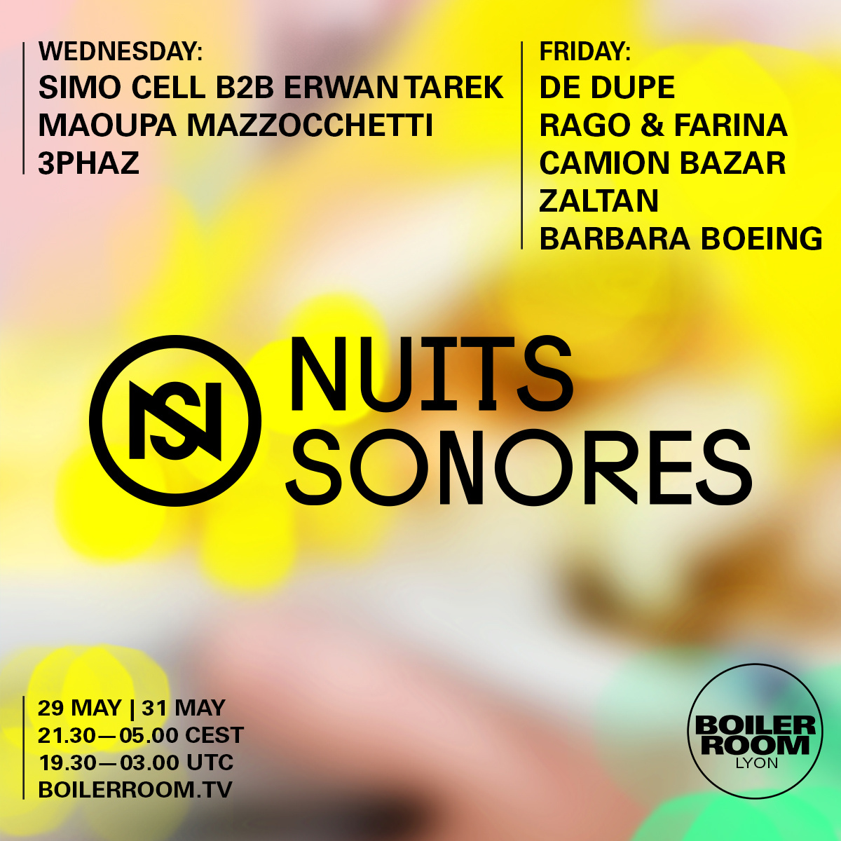 Flyer for event Nuits Sonores.