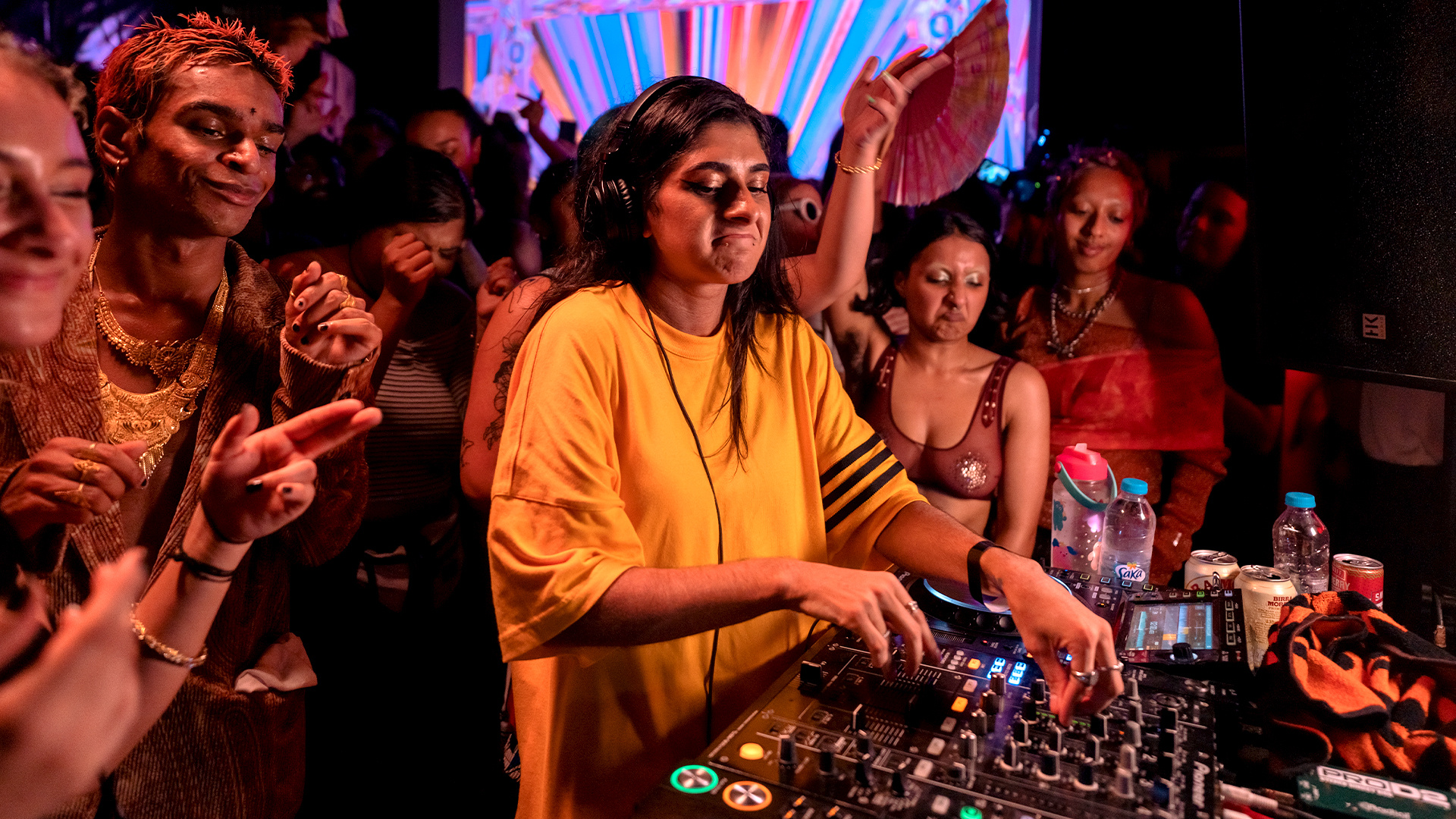 Photo of set DJ Priya.
