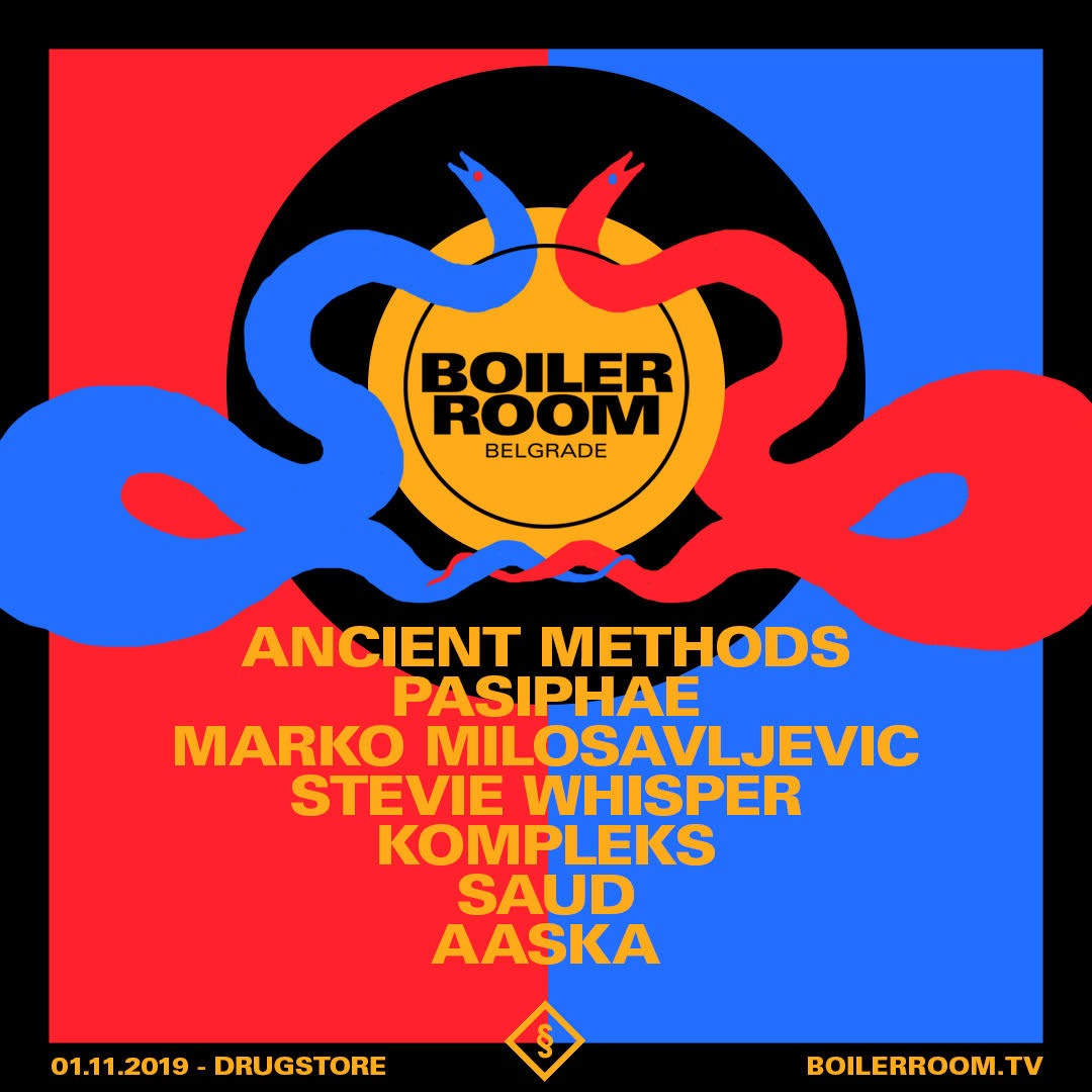 Flyer for event Boiler Room Belgrade: Drugstore.