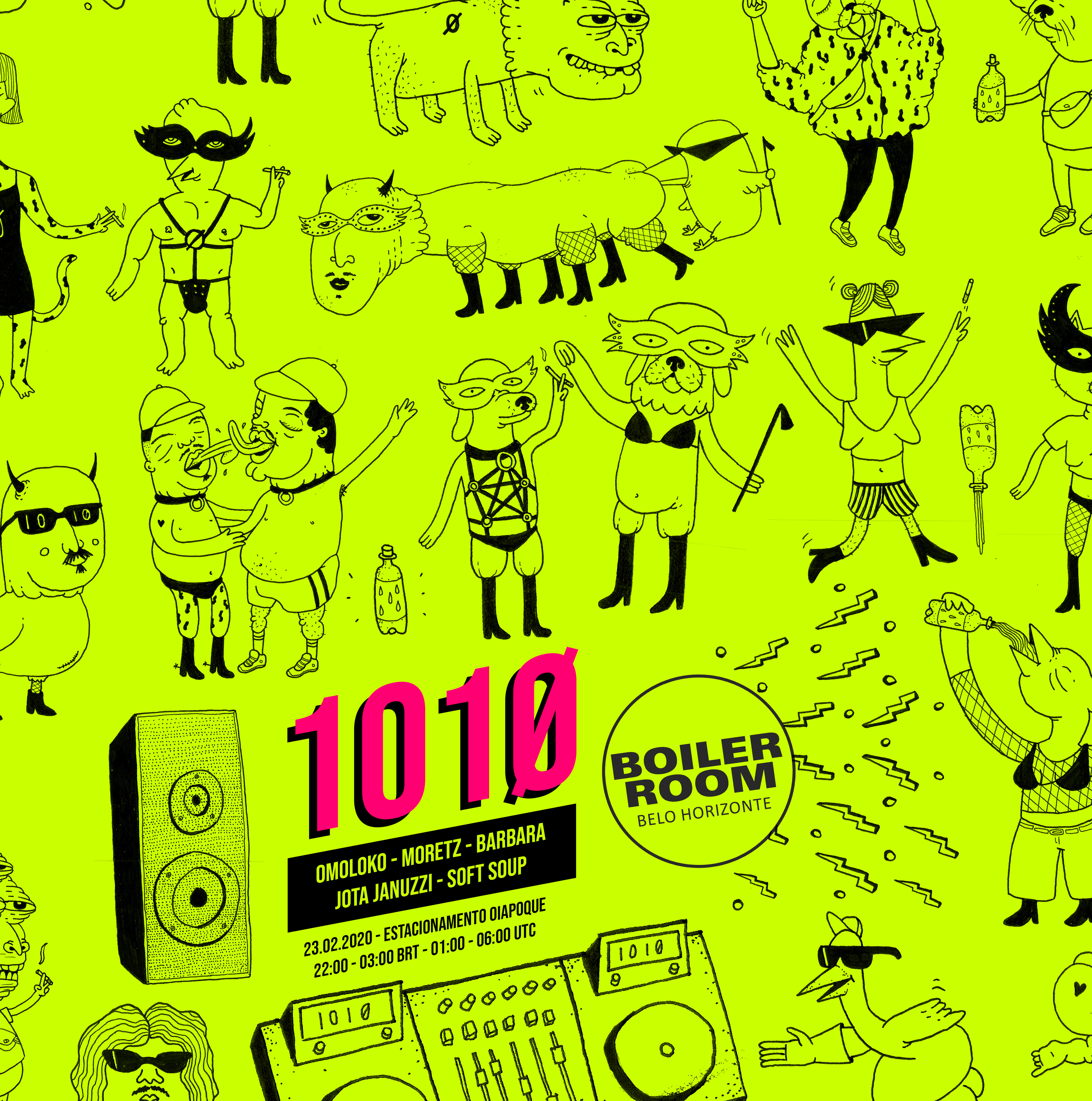 Flyer for event 101Ø x Boiler Room no Carna1Ø.