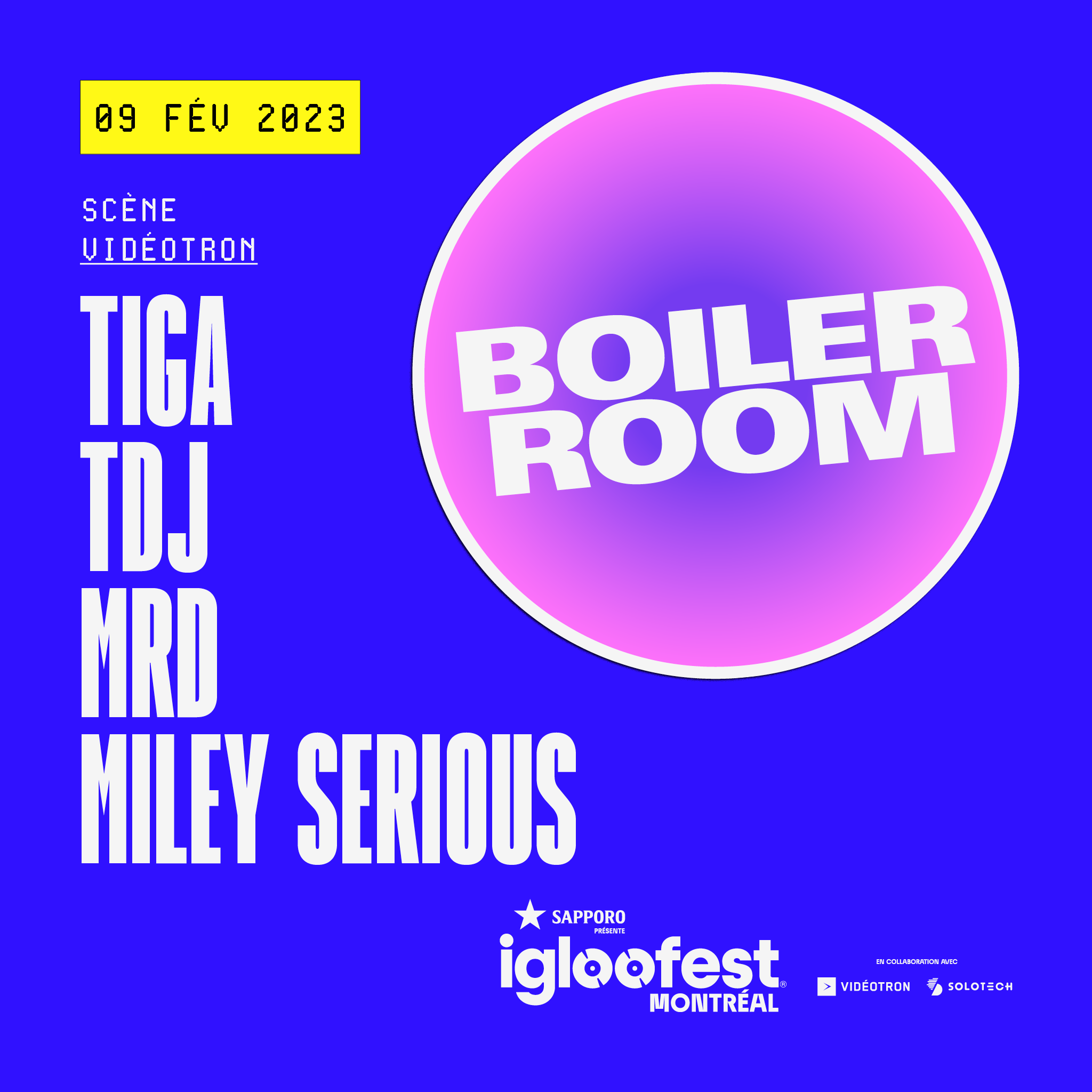 Flyer for event Igloofest.