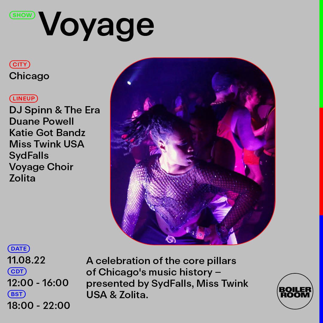 Flyer for event Chicago: Voyage.