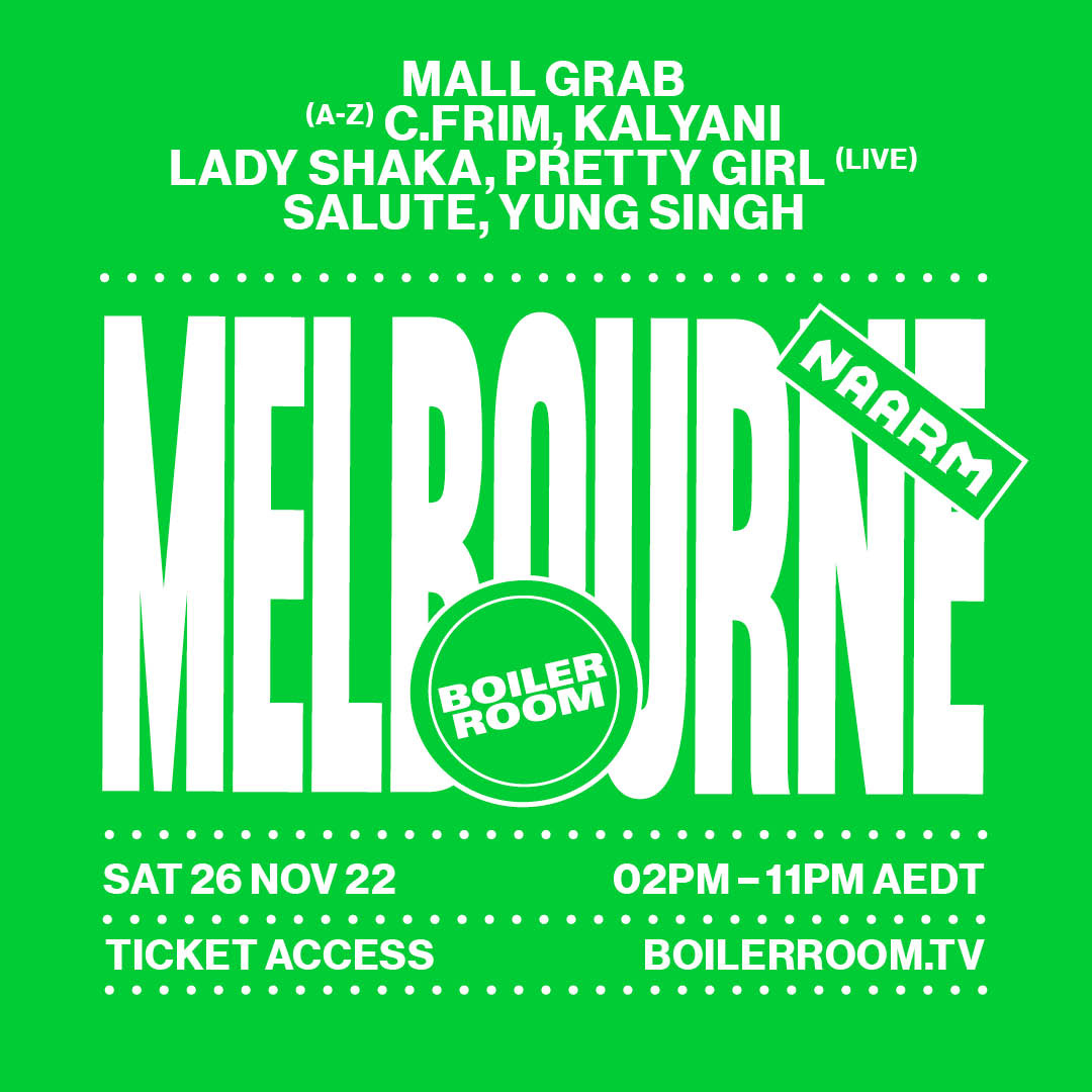 Flyer for event Boiler Room: Melbourne.