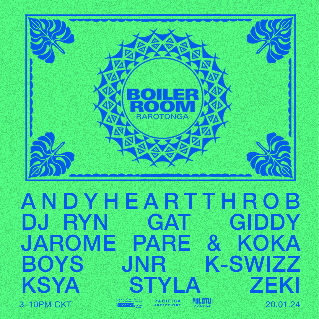 Flyer for event Boiler Room Pacific Islands: Rarotonga.