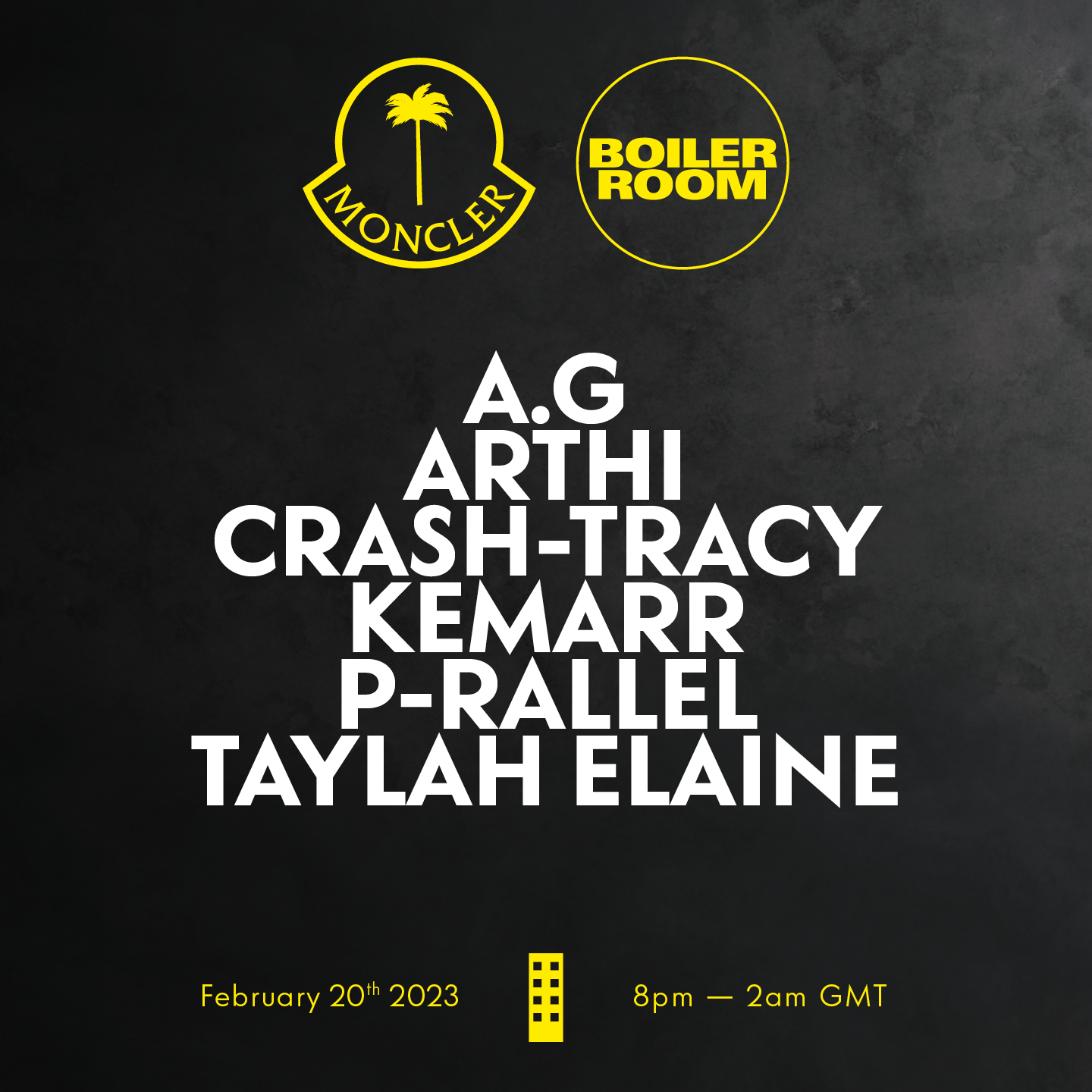 Flyer for event Moncler.