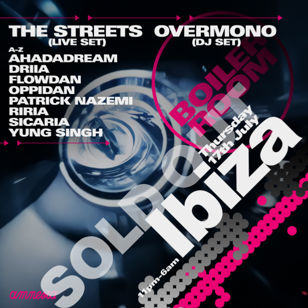 Flyer for event Ibiza.