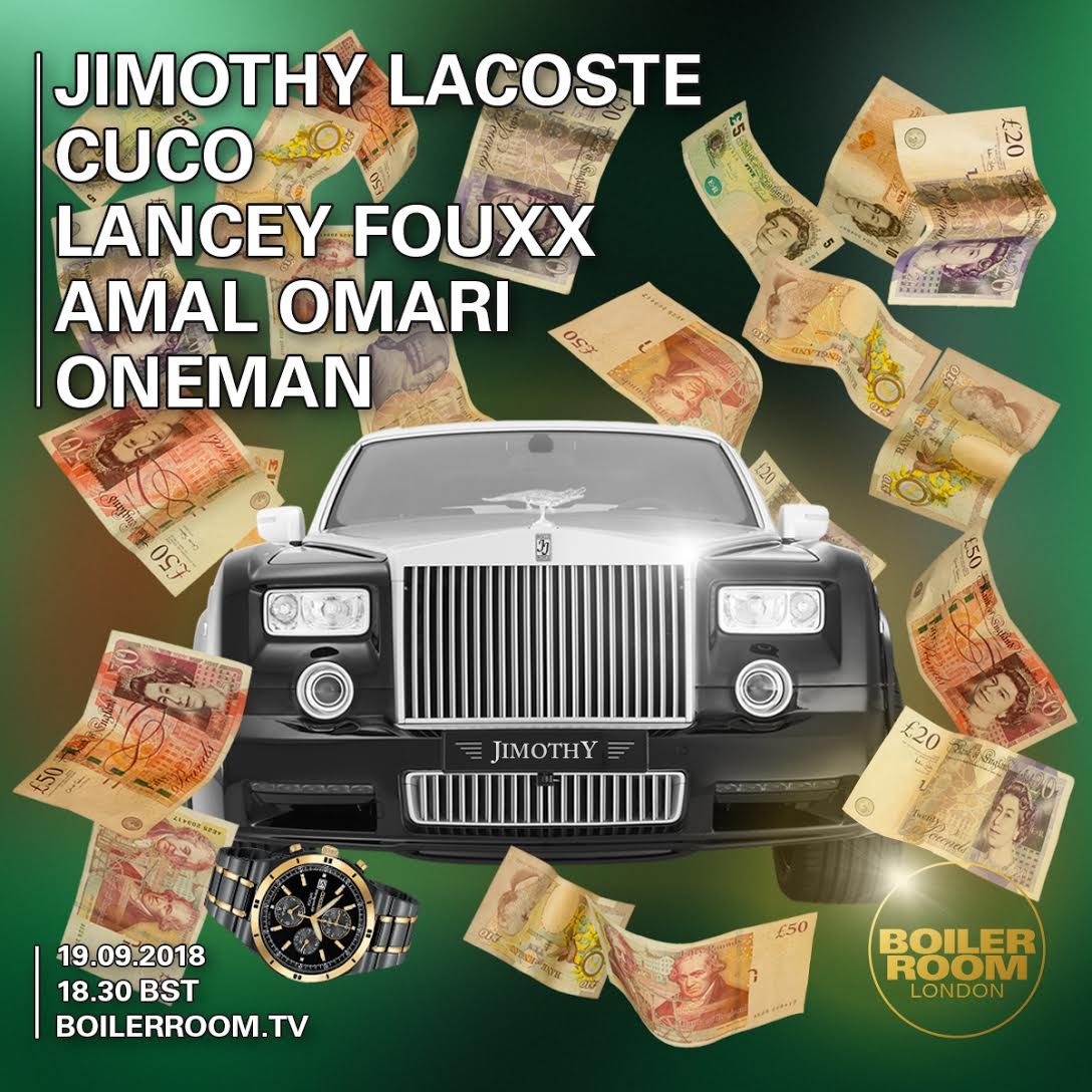 Flyer for event LDN: Jimothy Lacoste.