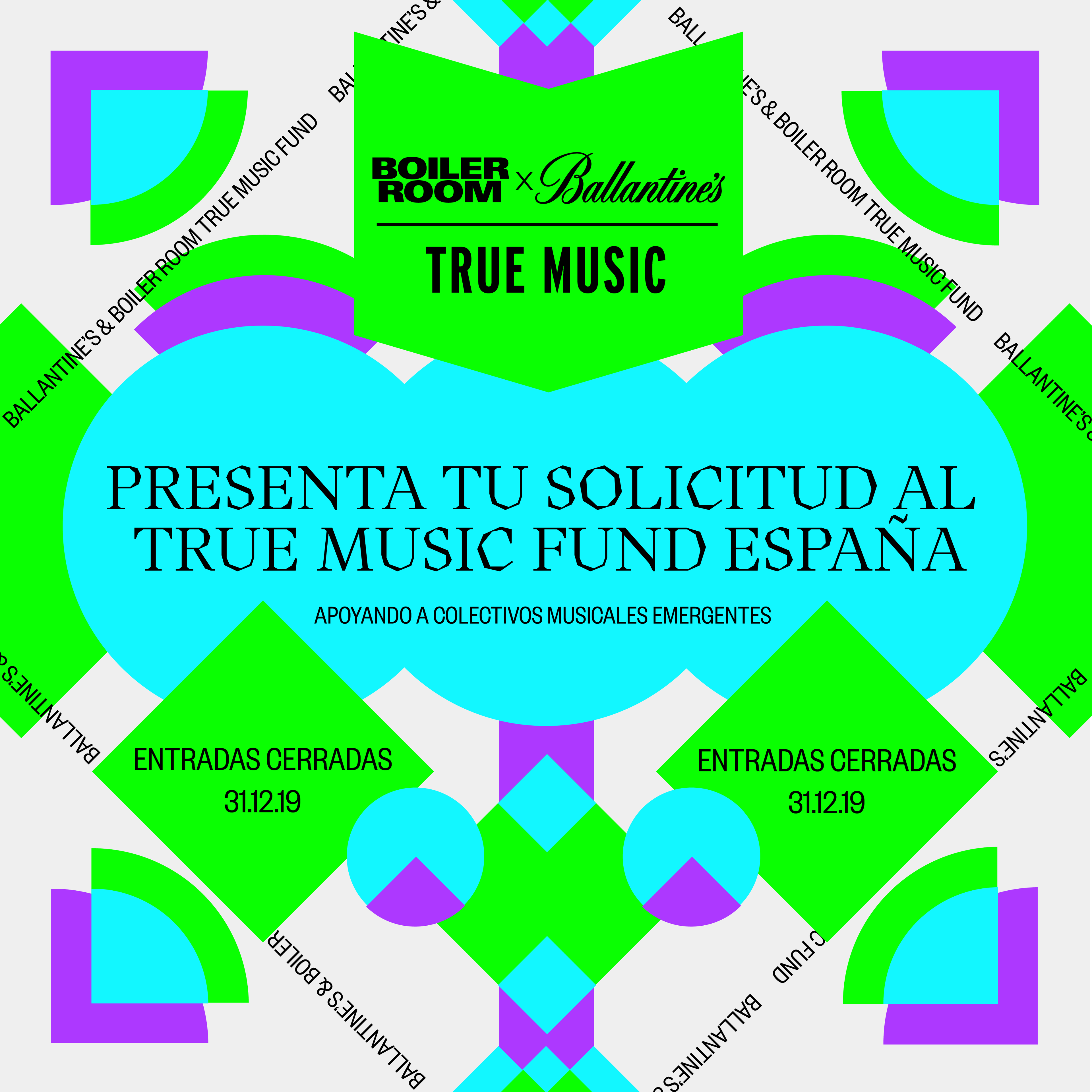 NOW CLOSED: Boiler Room x Ballantine’s True Music Fund: Spain flyer