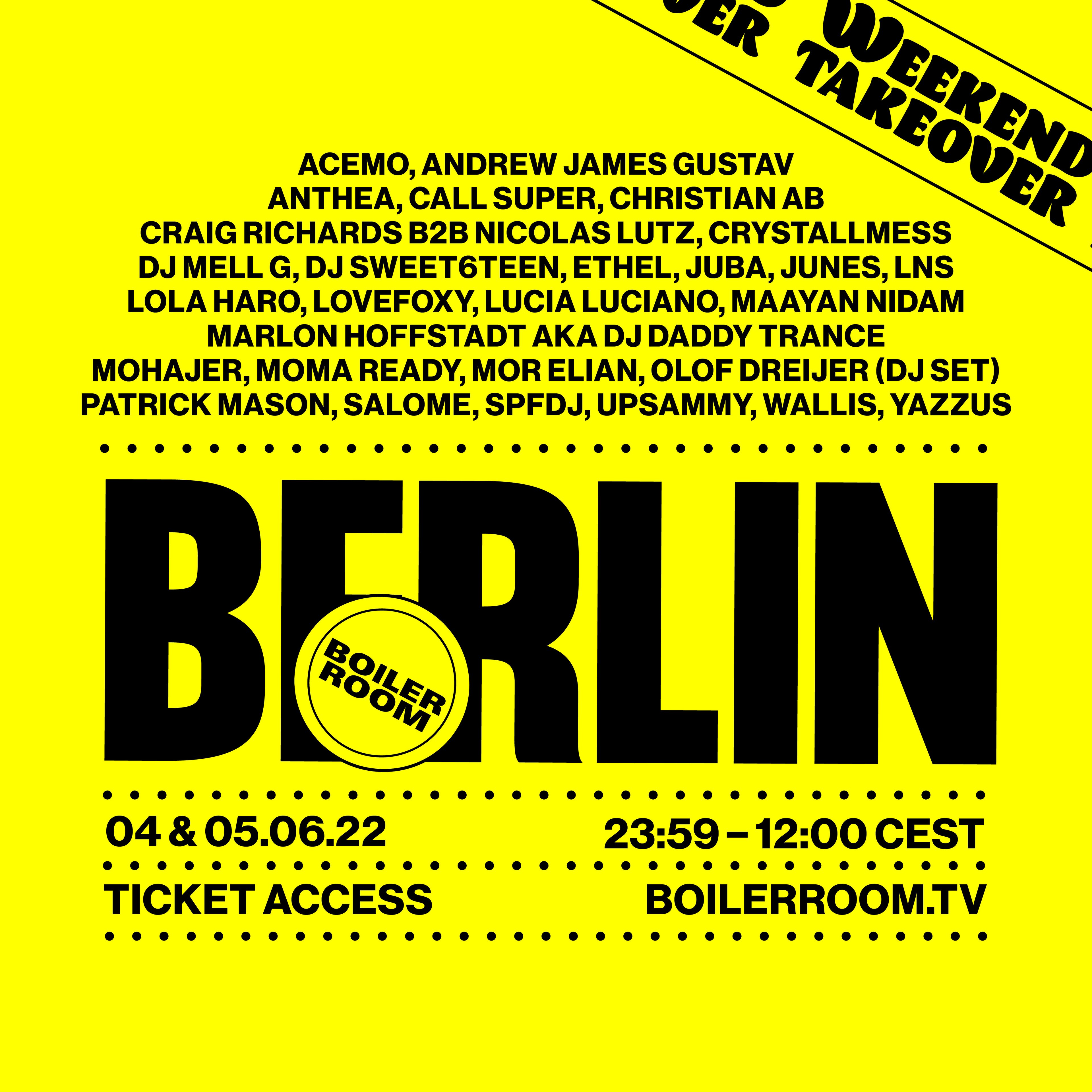 Boiler Room: Berlin flyer