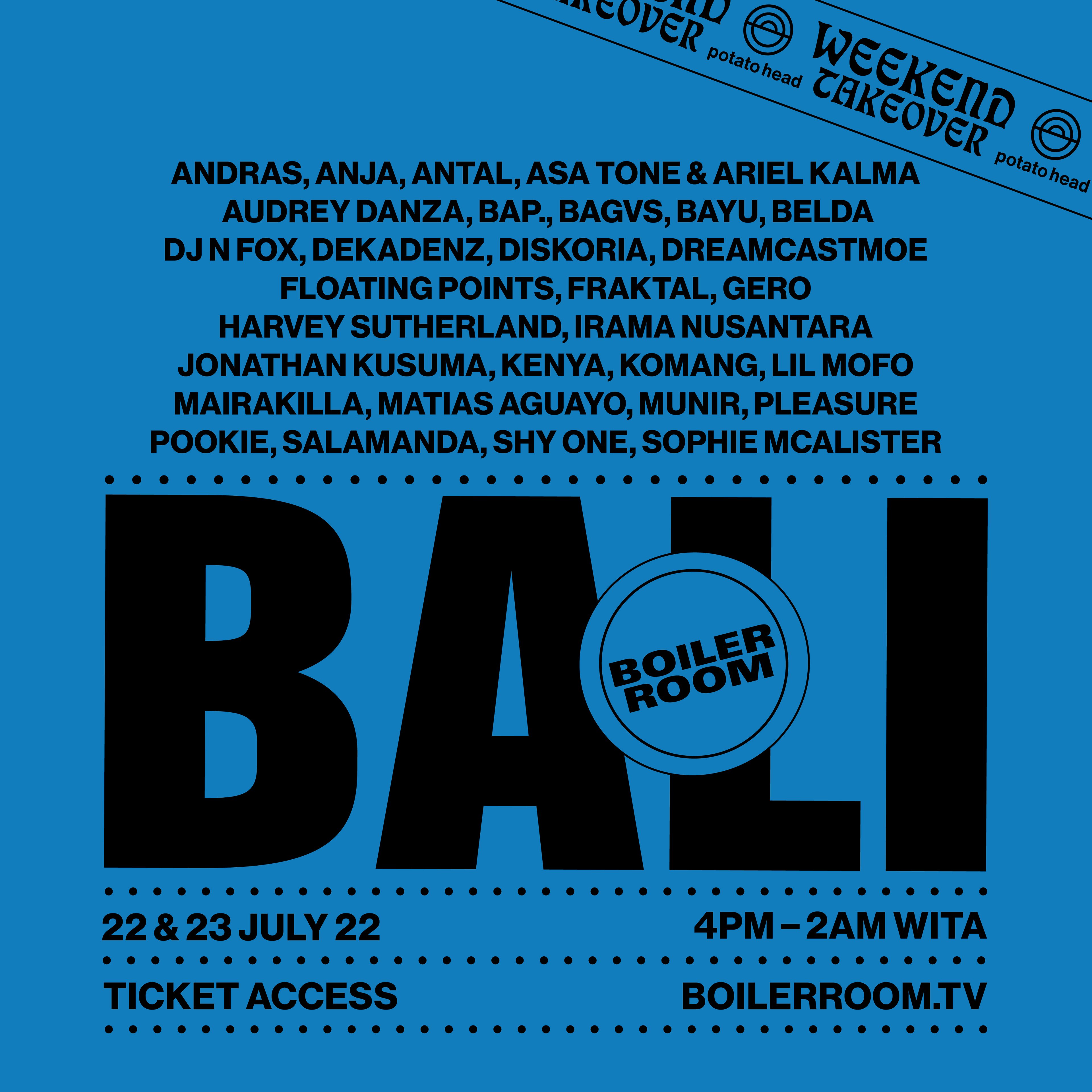 Boiler Room: Bali flyer