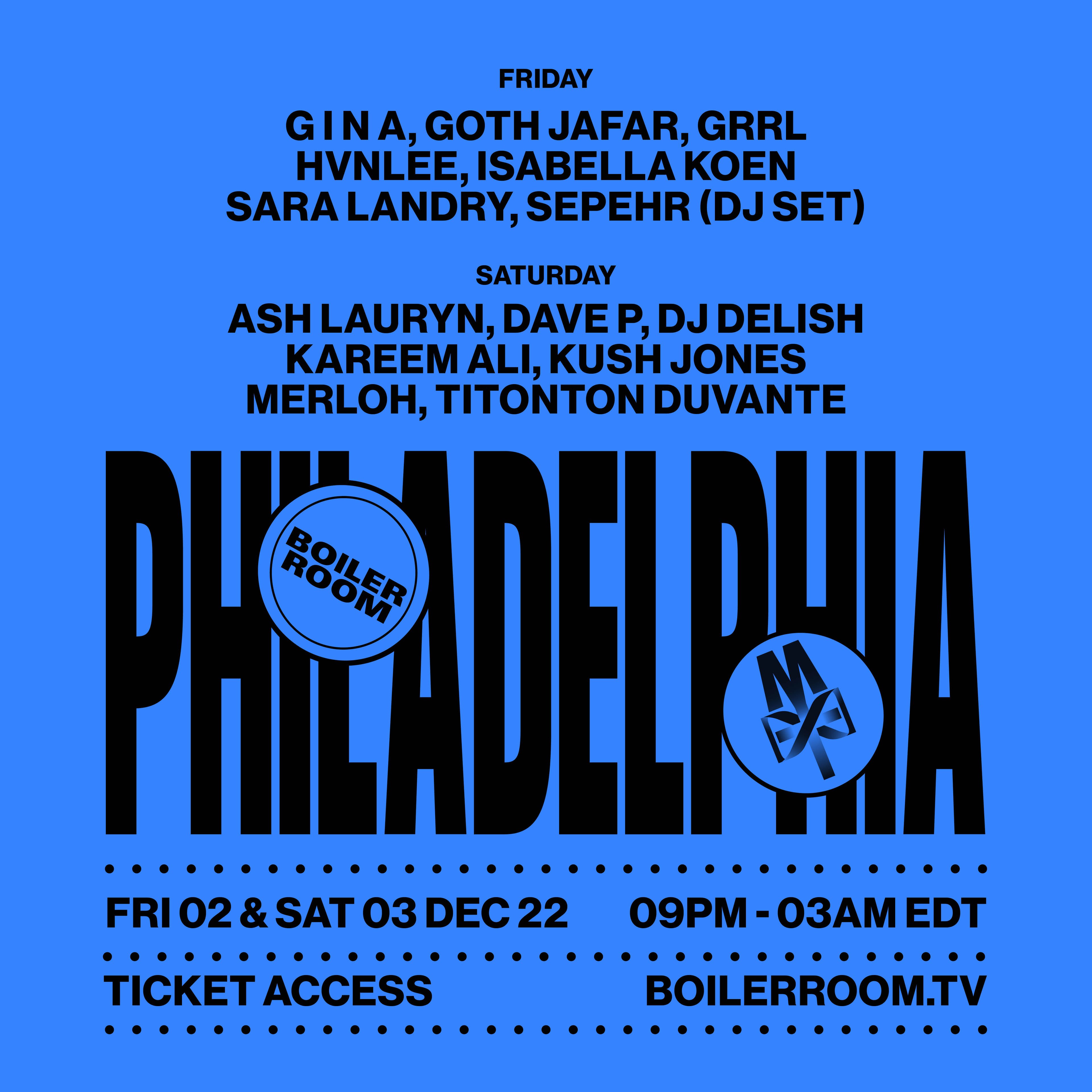 Boiler Room: Philadelphia flyer