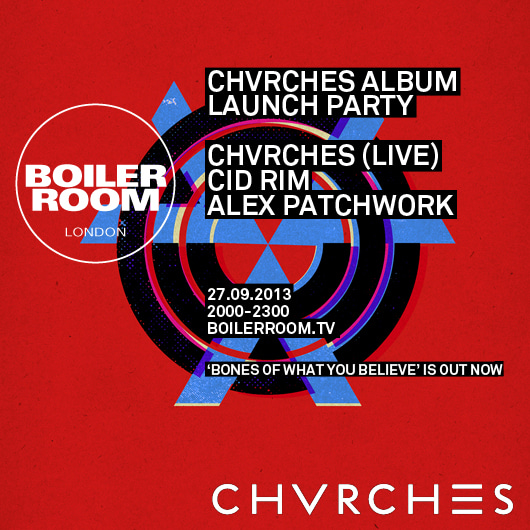 Flyer for event CHVRCHES Album Launch Party.