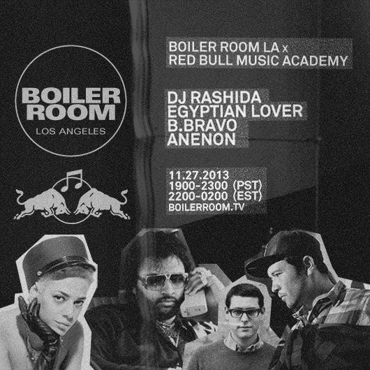 Flyer for event RBMA Takeover Los Angeles.