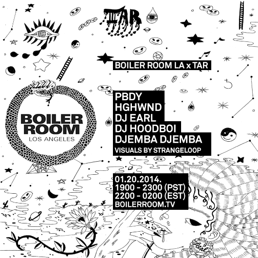 Flyer for event Boiler Room LA x TAR.