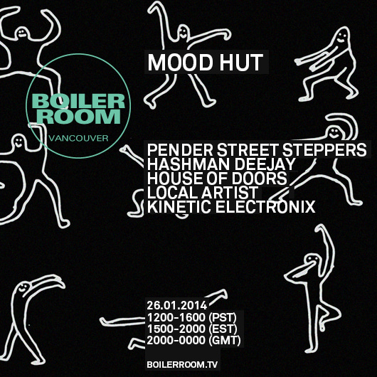 Flyer for event Boiler Room x Mood Hut.