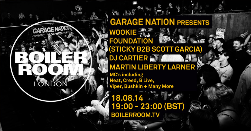 Flyer for event Garage Nation.
