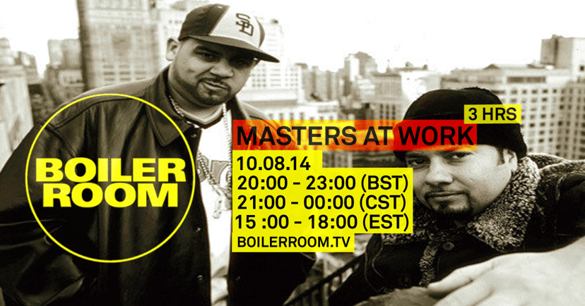 Flyer for event Defected Records Presents Masters at Work.