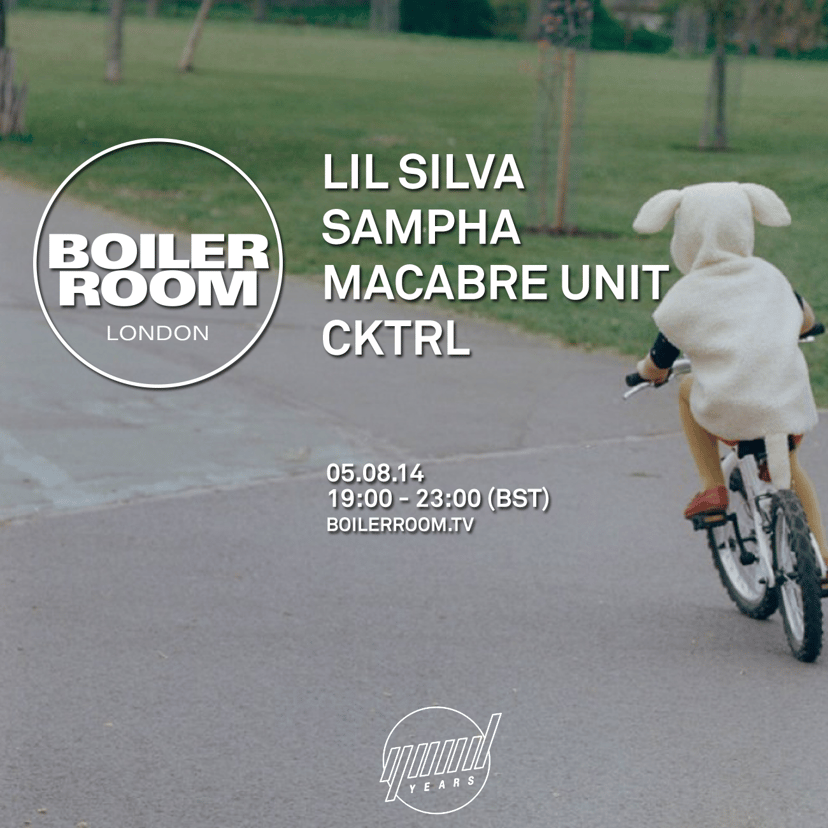 Flyer for event London: Lil Silva, Sampha, CKRTL, Macabre Unit.
