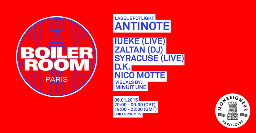 Flyer for event Label Spotlight: Antinote.