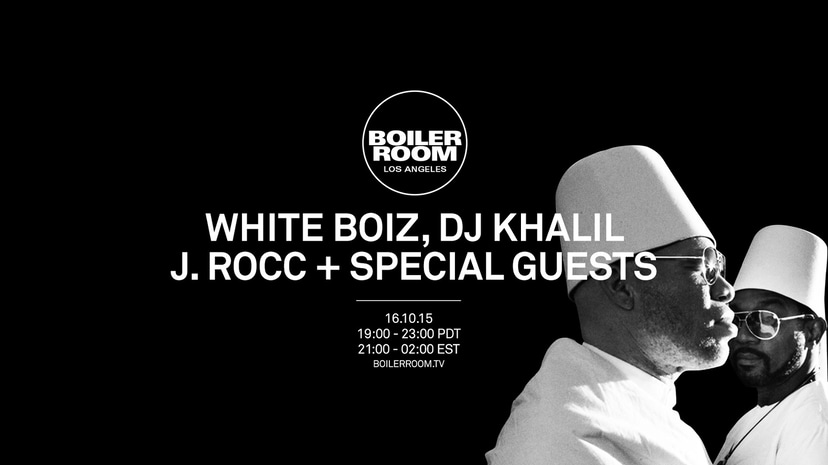 Flyer for event Los Angeles: White Boiz, DJ Khalil, J. Rocc + special guests.