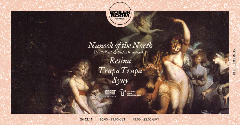 Flyer for event Gdańsk: Nanook of the North, Resina, Trupa Trupa & Syny.