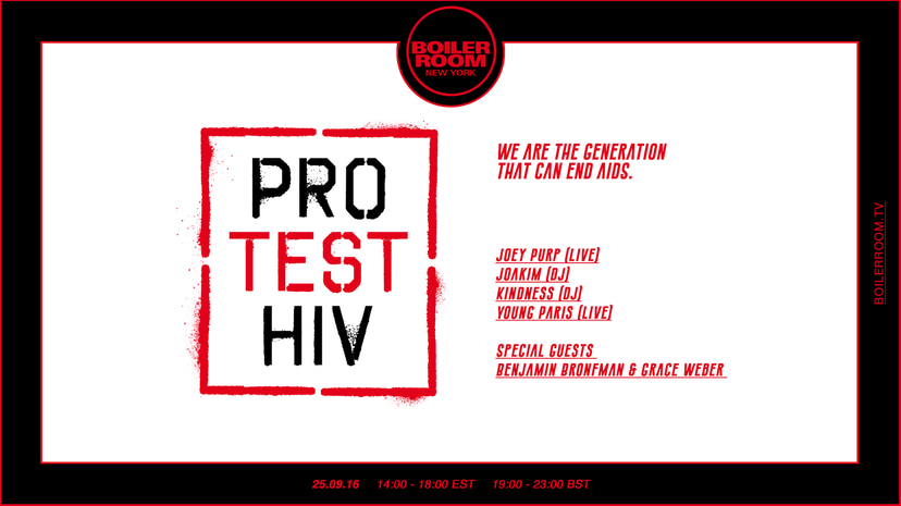 Flyer for event UNAIDS PROtest HIV.