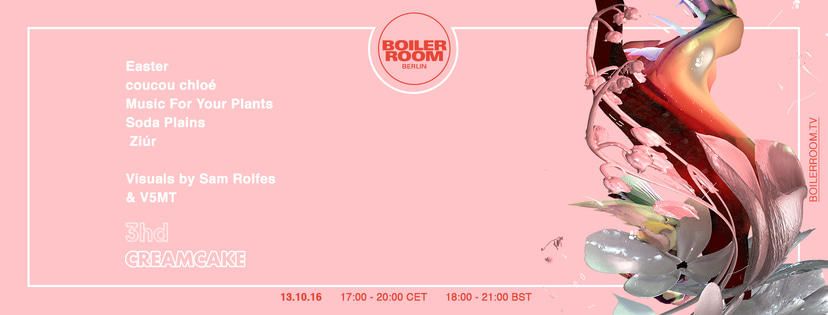 Flyer for event Creamcake Boiler Room Berlin.