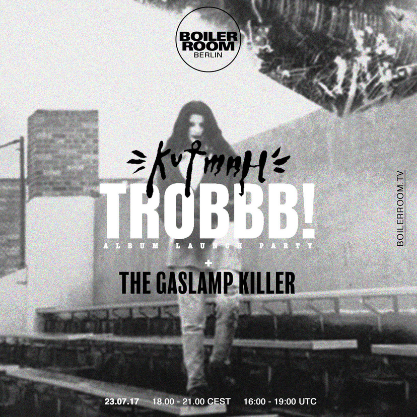 Flyer for event Boiler Room Berlin Open Air / Kutmah Album Release Session.