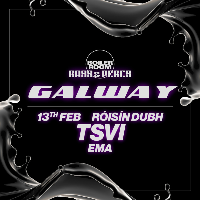 Flyer for event Bass & Percs Tour: Galway.