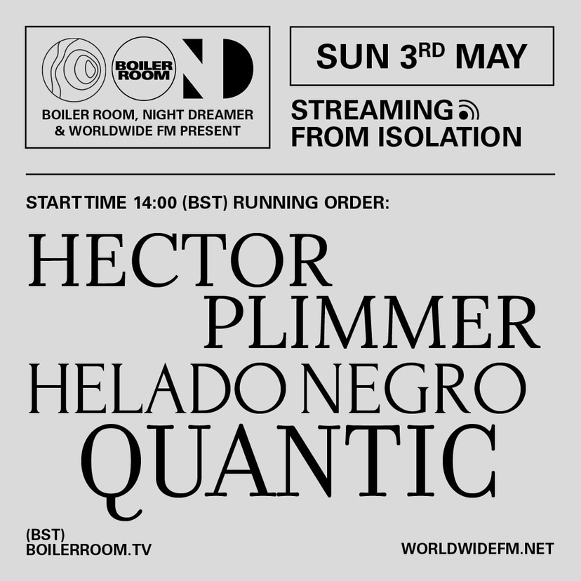 Flyer for event Streaming From Isolation with Night Dreamer & Worldwide FM - #8.