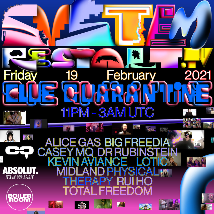 Flyer for event Club Quarantine.