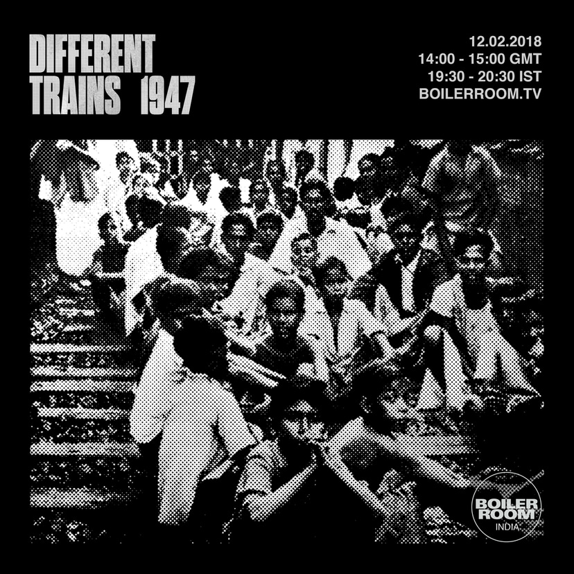 Flyer for event Different Trains 1947.