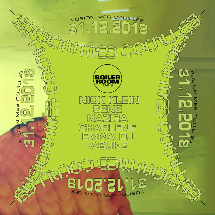 Flyer for event Paris NYE: Fusion Mes Couilles.