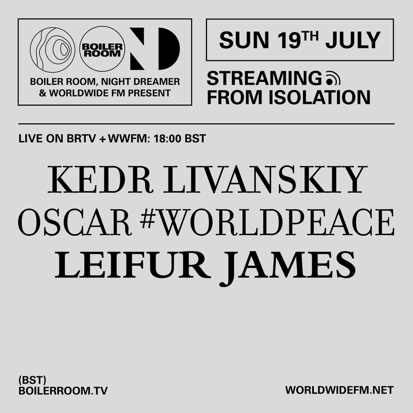 Flyer for event Streaming From Isolation with Night Dreamer & Worldwide FM - #19.