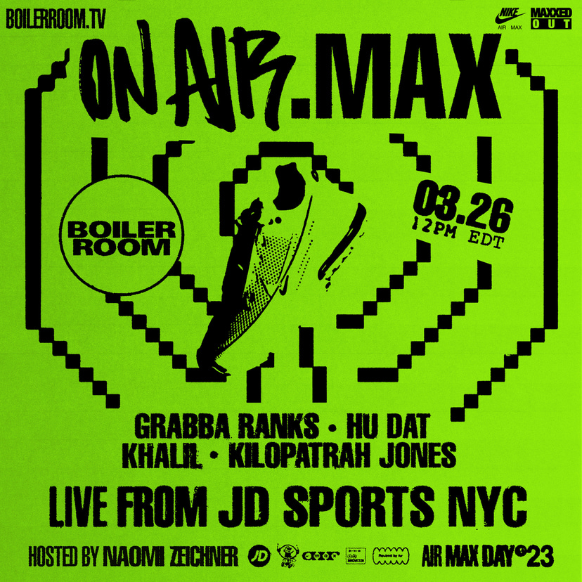 Flyer for event Boiler Room NYC: ON AIR.MAX.