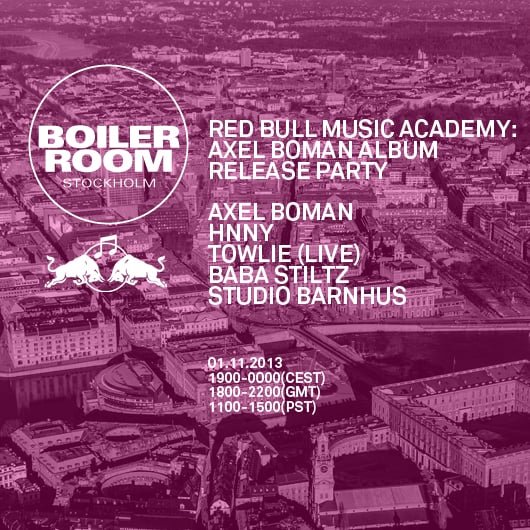 Red Bull Music Academy: Axel Boman Album Release Party flyer